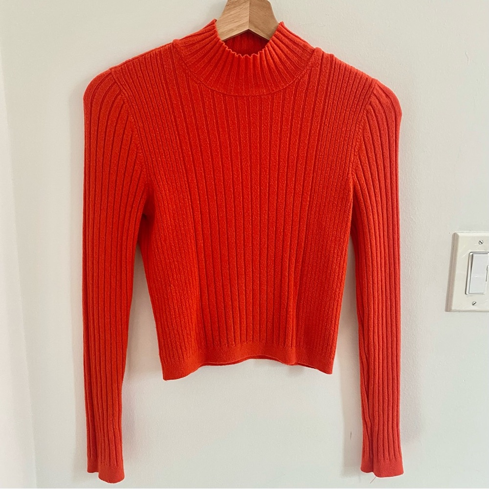Urban Outfitters Cropped Fitted Turtleneck Sweater